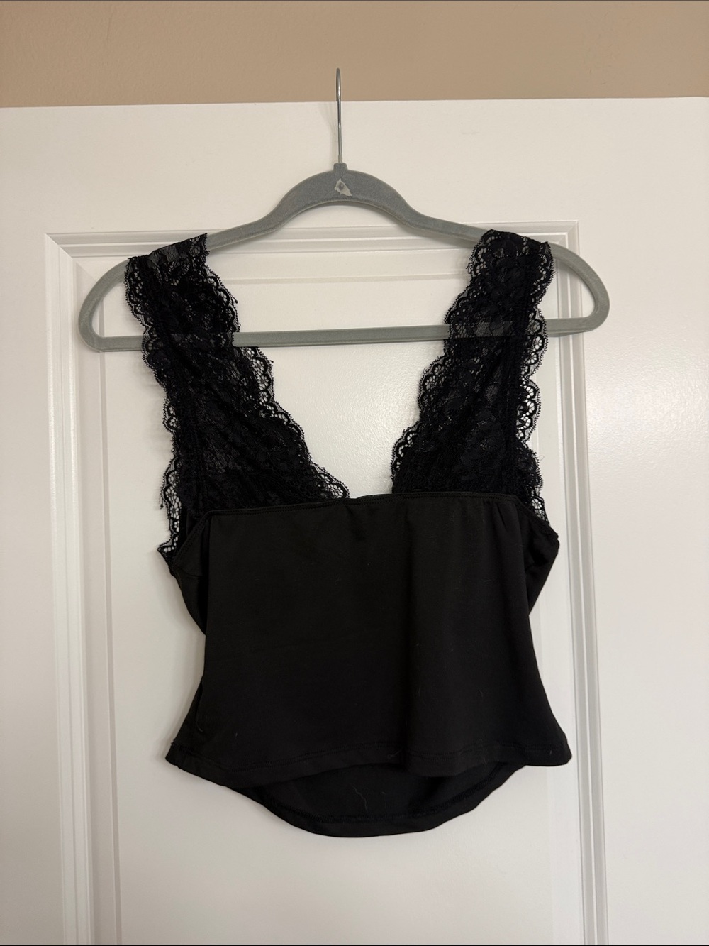 Princess Polly Black Lace Bandeau Cami